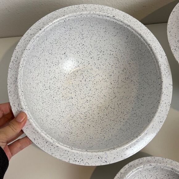 Vintage Delta Group Confetti Melamine Speckled 4 Bowl Set Italy - Picture 3 of 8